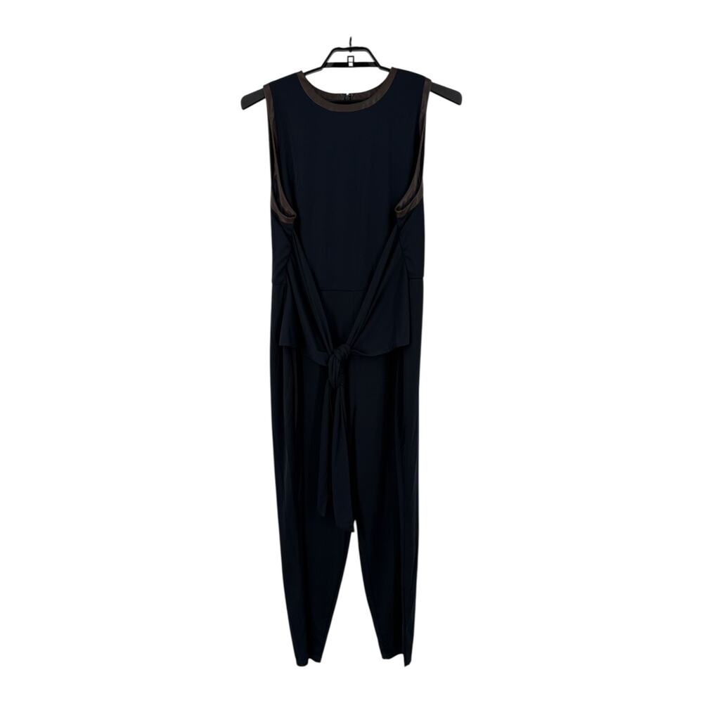 Lauren Ralph Lauren jumpsuit tie front jersey sleeveless blue size 3X